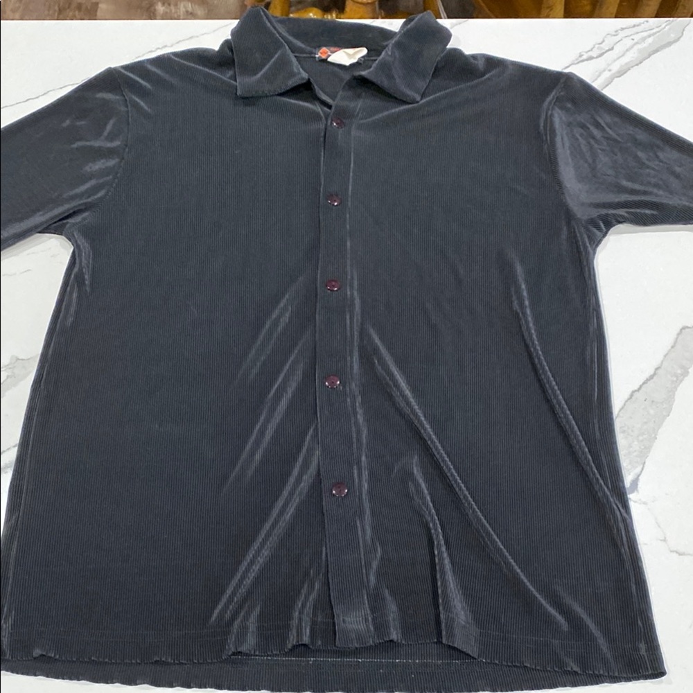 Vintage Dangerous Willie Black Button Shirt Size Large
